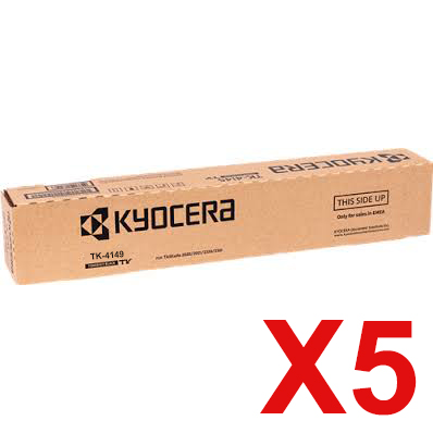 5 x Genuine Kyocera TK-4149 Toner Cartridge TASKAlfa-2020