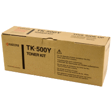 1 x Genuine Kyocera TK-500Y Yellow Toner Cartridge FS-C5016N