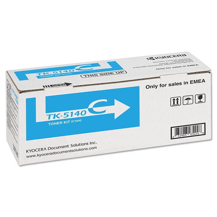 1 x Genuine Kyocera TK-5164C Cyan Toner Cartridge P7040