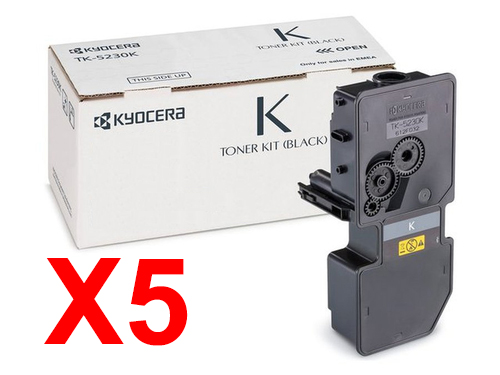5 x Genuine Kyocera TK-5224K Black Toner Cartridge P5021 M5521
