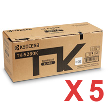 5 x Genuine Kyocera TK-5284K Black Toner Cartridge P6235