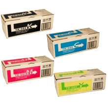 4 Pack Genuine Kyocera TK-544 Toner Cartridge Set FS-C5100DN