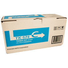 1 x Genuine Kyocera TK-574C Cyan Toner Cartridge FS-C5400DN