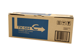 1 x Genuine Kyocera TK-584C Cyan Toner Cartridge FS-C5150DN