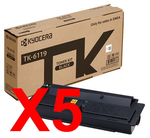 5 x Genuine Kyocera TK-6119 Toner Cartridge M4125 M4132