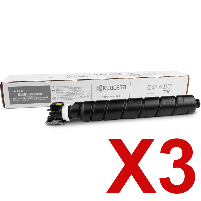 3 x Genuine Kyocera TK-6349 Toner Cartridge TASKAlfa-5004i 6004i 7004i