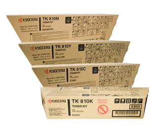 4 Pack Genuine Kyocera TK-810 Toner Cartridge Set FS-C8026N