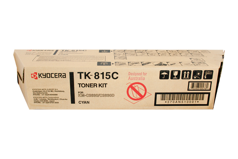 1 x Genuine Kyocera TK-815C Cyan Toner Cartridge KM-C2630D