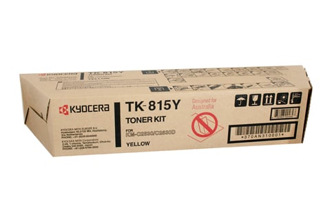 1 x Genuine Kyocera TK-815Y Yellow Toner Cartridge KM-C2630D
