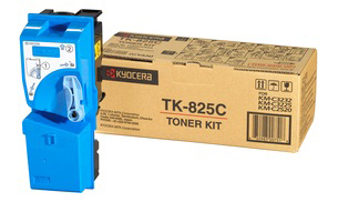 1 x Genuine Kyocera TK-825C Cyan Toner Cartridge KM-C2520 KM-C3225