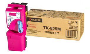1 x Genuine Kyocera TK-825M Magenta Toner Cartridge KM-C2520 KM-C3225