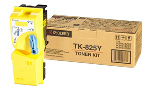1 x Genuine Kyocera TK-825Y Yellow Toner Cartridge KM-C2520 KM-C3225