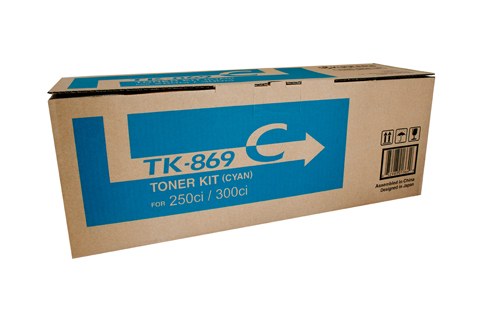 1 x Genuine Kyocera TK-869C Cyan Toner Cartridge TASKalfa-250ci 350ci