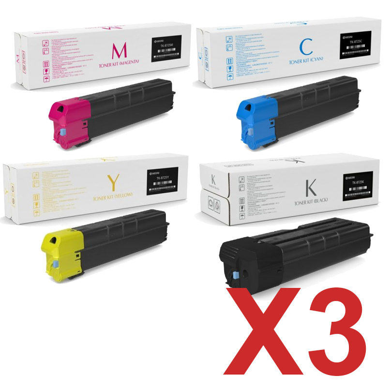 3 Lots of 4 Pack Genuine Kyocera TK-8739 Toner Cartridge Set TASKAlfa-7353ci 8353ci