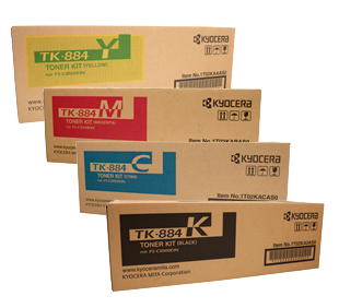 4 Pack Genuine Kyocera TK-884 Toner Cartridge Set FS-C8500DN