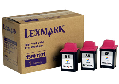 1 x Genuine Lexmark #85 Colour Ink Cartridge Tri Pack High Yield 15M0101