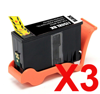 3 x Compatible Lexmark #150XL Black Ink Cartridge High Yield 14N1614AAN