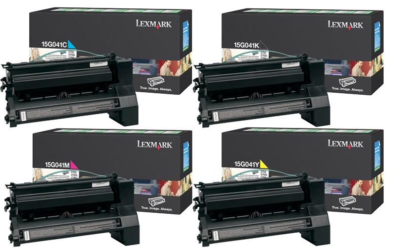 4 Pack Genuine Lexmark C752 C760 C762 X762 Toner Cartridge Set Return Program