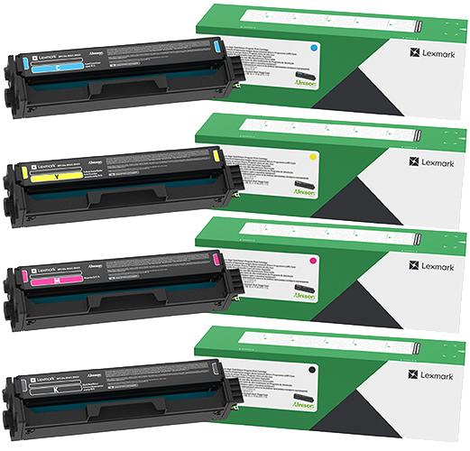 4 Pack Genuine Lexmark CX431 CX431adw 20N30K/C/M/Y Toner Cartridge Set Return Program