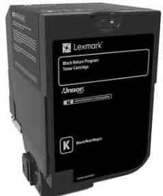 1 x Genuine Lexmark CS725 CX725 74C60K Black Toner Cartridge Return Program
