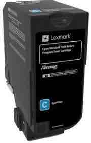 1 x Genuine Lexmark CS725 CX725 74C6SC Cyan Toner Cartridge Standard Yield Return Program