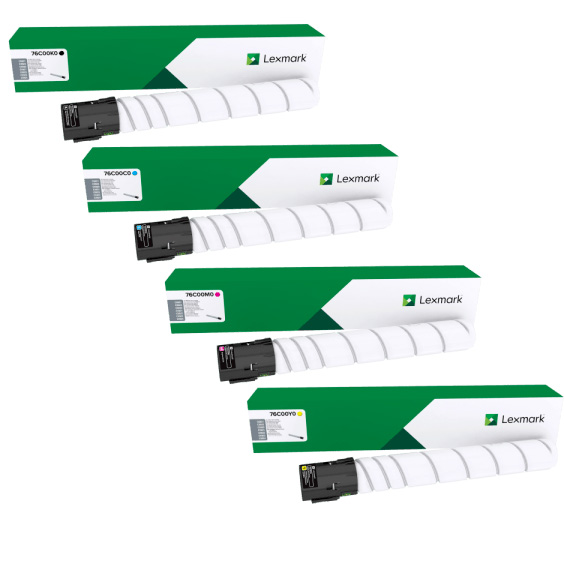 4 Pack Genuine Lexmark CS923 CX920 CX921 CX922 CX923 76C00K/C/M/Y Toner Cartridge Set Return Program
