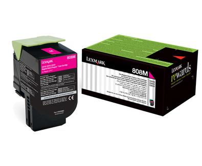 1 x Genuine Lexmark CX310 CX410 CX510 808M Magenta Toner Cartridge Return Program