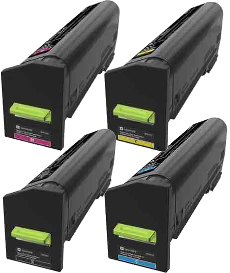 4 Pack Genuine Lexmark CX860 82K6UK/C/M/Y Toner Cartridge Set Ultra High Yield Return Program