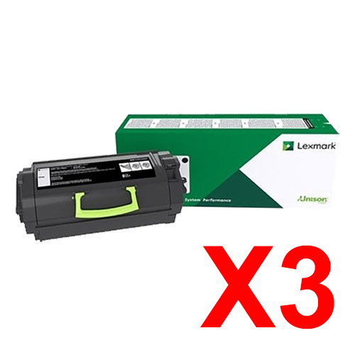 3 x Genuine Lexmark B3442 MB3442 B346X00 Toner Cartridge Extra High Yield Return Program