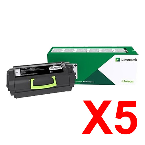 5 x Genuine Lexmark B3442 MB3442 B346X00 Toner Cartridge Extra High Yield Return Program