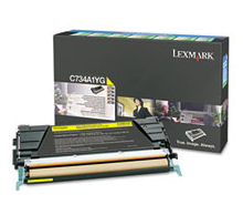 1 x Genuine Lexmark C734 C736 X734 X736 X738 Yellow Toner Cartridge Return Program