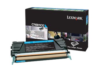1 x Genuine Lexmark C748 Cyan Toner Cartridge High Yield Return Program