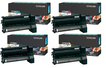 4 Pack Genuine Lexmark C772 Toner Cartridge Set Extra High Yield Return Program