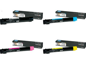 4 Pack Genuine Lexmark C950 Toner Cartridge Set Extra High Yield