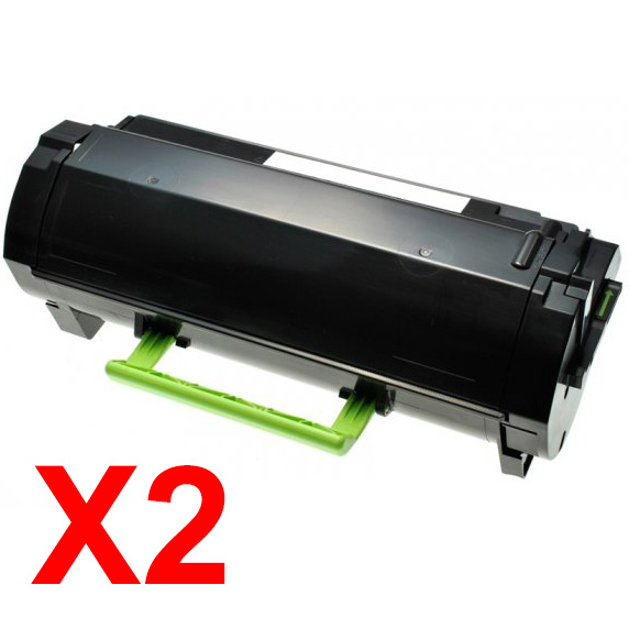 2 x Compatible Lexmark MS421 MS521 MS622 MX421 MX522 MX622 Toner Cartridge Extra High Yield 56F6X0E
