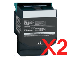 2 x Compatible Lexmark C540 C543 C544 C546 X544 X546 Black Toner Cartridge High Yield C540H1KG
