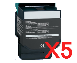 5 x Compatible Lexmark C540 C543 C544 C546 X544 X546 Black Toner Cartridge High Yield C540H1KG