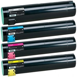 4 Pack Compatible Lexmark C935 Toner Cartridge Set C930H2CG C930H2KG C930H2MG C930H2YG