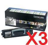 3 x Genuine Lexmark X342 X342N Toner Cartridge High Yield Return Program