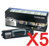 5 x Genuine Lexmark X342 X342N Toner Cartridge High Yield Return Program