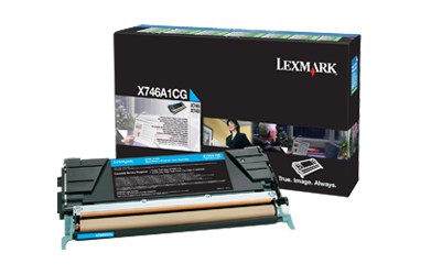1 x Genuine Lexmark X746 X748 Cyan Toner Cartridge Return Program