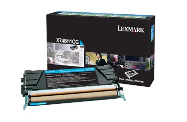 1 x Genuine Lexmark X748 Cyan Toner Cartridge High Yield Return Program