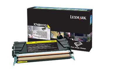 1 x Genuine Lexmark X748 Yellow Toner Cartridge High Yield Return Program