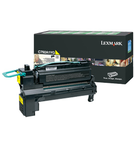 1 x Genuine Lexmark X792 Yellow Toner Cartridge Extra High Yield Return Program
