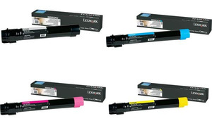 4 Pack Genuine Lexmark X950 X954 Toner Cartridge Set Extra High Yield