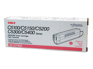 1 x Genuine OKI C5100 C5200 C5300 C5400 Magenta Toner Cartridge