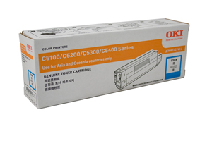 1 x Genuine OKI C5100 C5200 C5300 C5400 Cyan Toner Cartridge