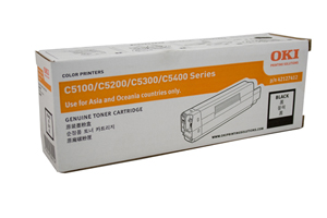 1 x Genuine OKI C5100 C5200 C5300 C5400 Black Toner Cartridge