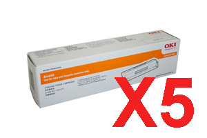 5 x Genuine OKI Page B4600 Toner Cartridge High Yield