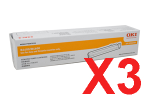 3 x Genuine OKI Page B4400 B4600 Toner Cartridge